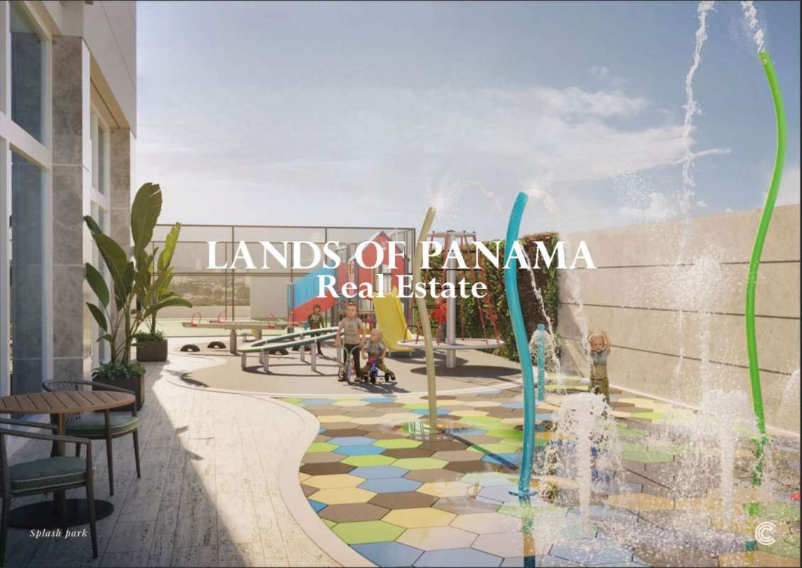 Rooftop infinity pool overlooking skyline and golf course at PH Celeste Santa María Panama City