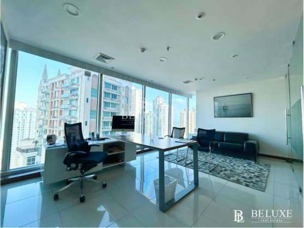Glass-walled conference room modern office space Punta Pacifica Oceania Business Plaza Panama