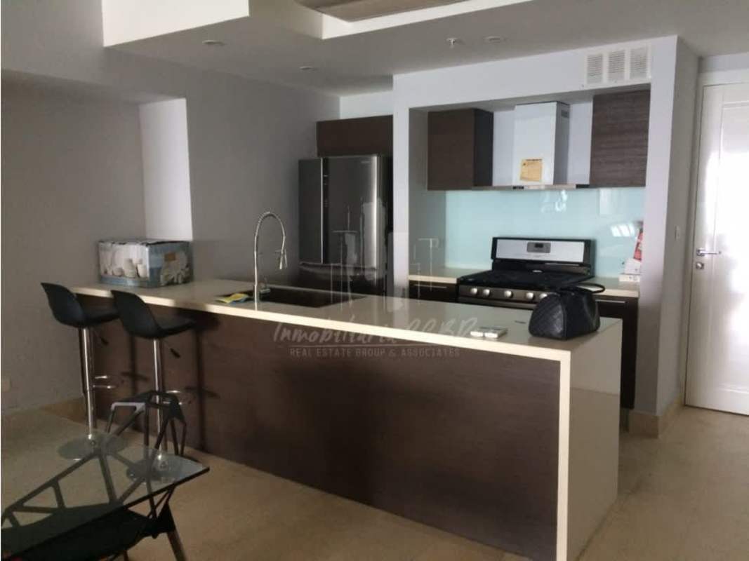 Minimalist bathroom design with vessel sink, premium fixtures, glass shower in PH YOO Panama