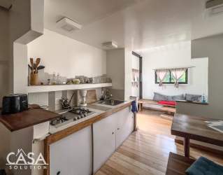 Aerial view of estate with main house rental cabins garden Boquete Mountain