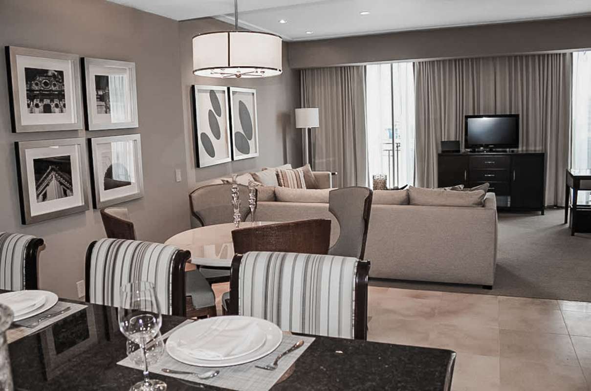 Elegant furnished apartment in The Bristol Tower with open space and decor in Panama City