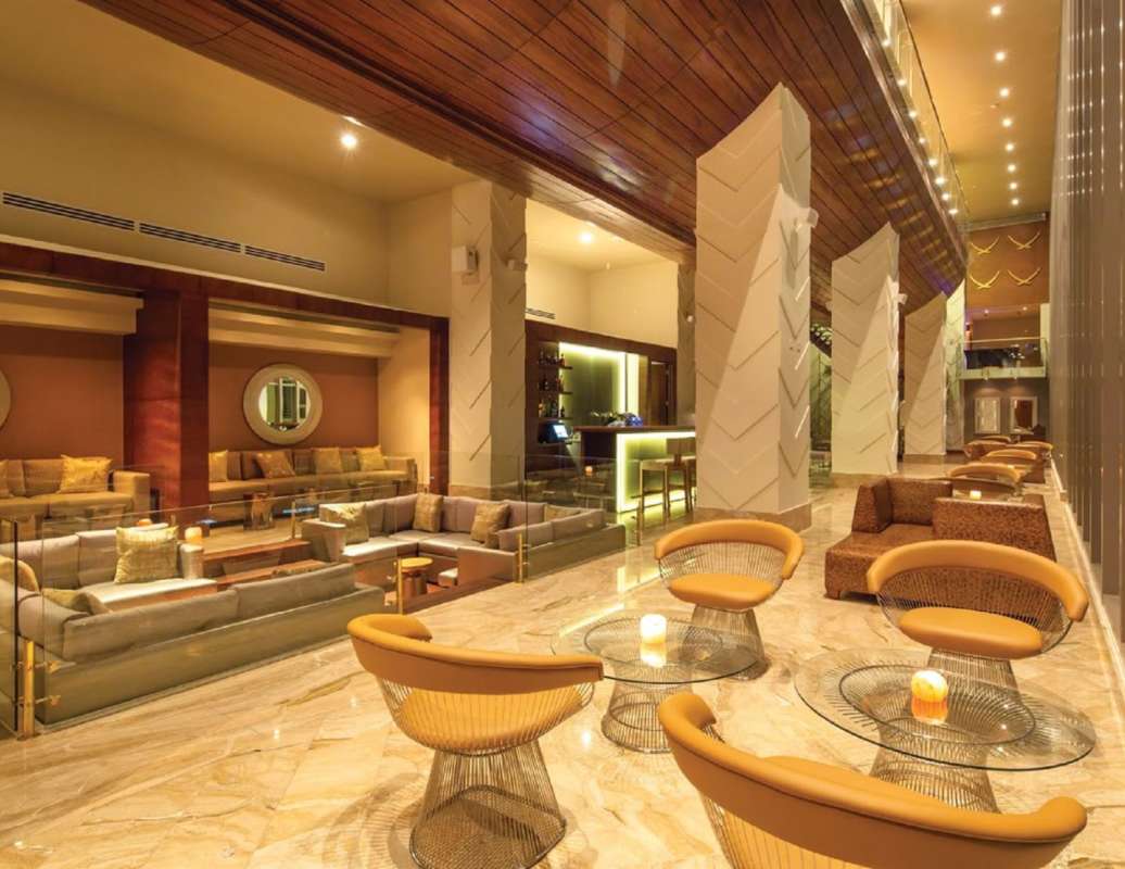 Fully equipped kitchen with granite counters and stainless steel appliances at Waldorf Astoria Panama