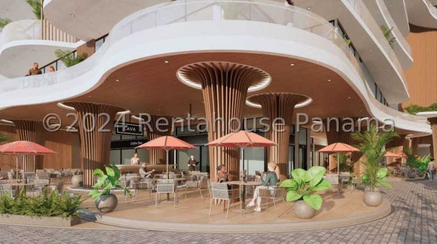 Aerial of Punta Pacifica waterfront luxury towers and coastline Panama City