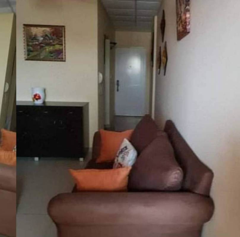 Bright furnished living room with city view window PH Campo Limberg Don Bosco Panama