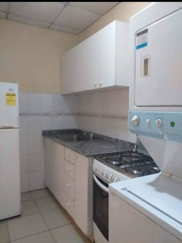 Equipped kitchen with granite countertops, stove, washer-dryer in PH Campo Limberg Don Bosco Panama