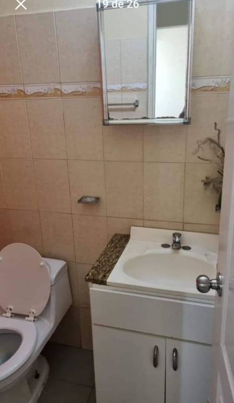 Modern bathroom with granite countertop, mirror cabinet, shower at PH Campo Limberg Don Bosco