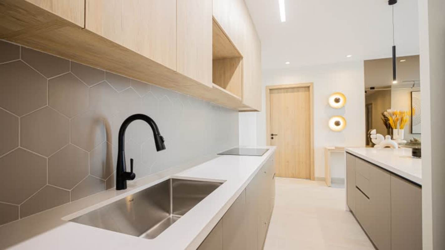 Modern open concept interior in PH Nogal Costa del Este Panama bright airy design