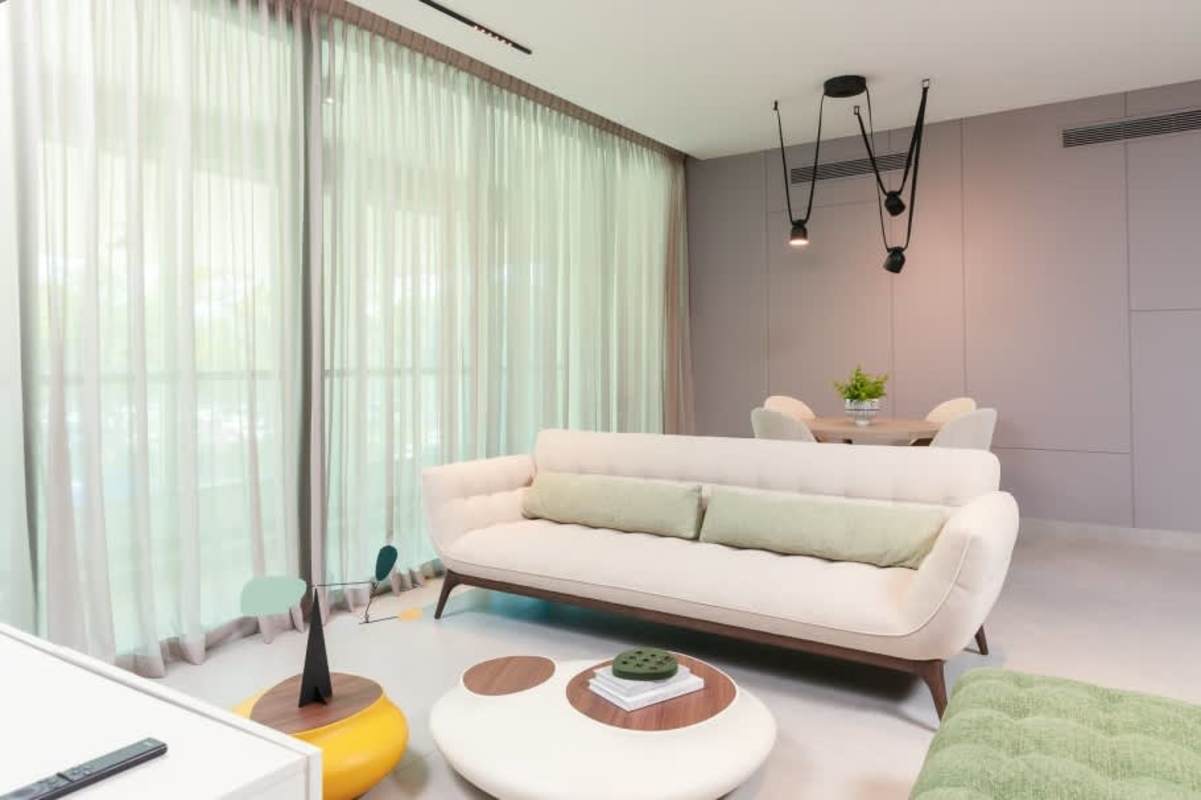 Fully equipped kitchen granite countertops built-in appliances Uptown Tower Panama