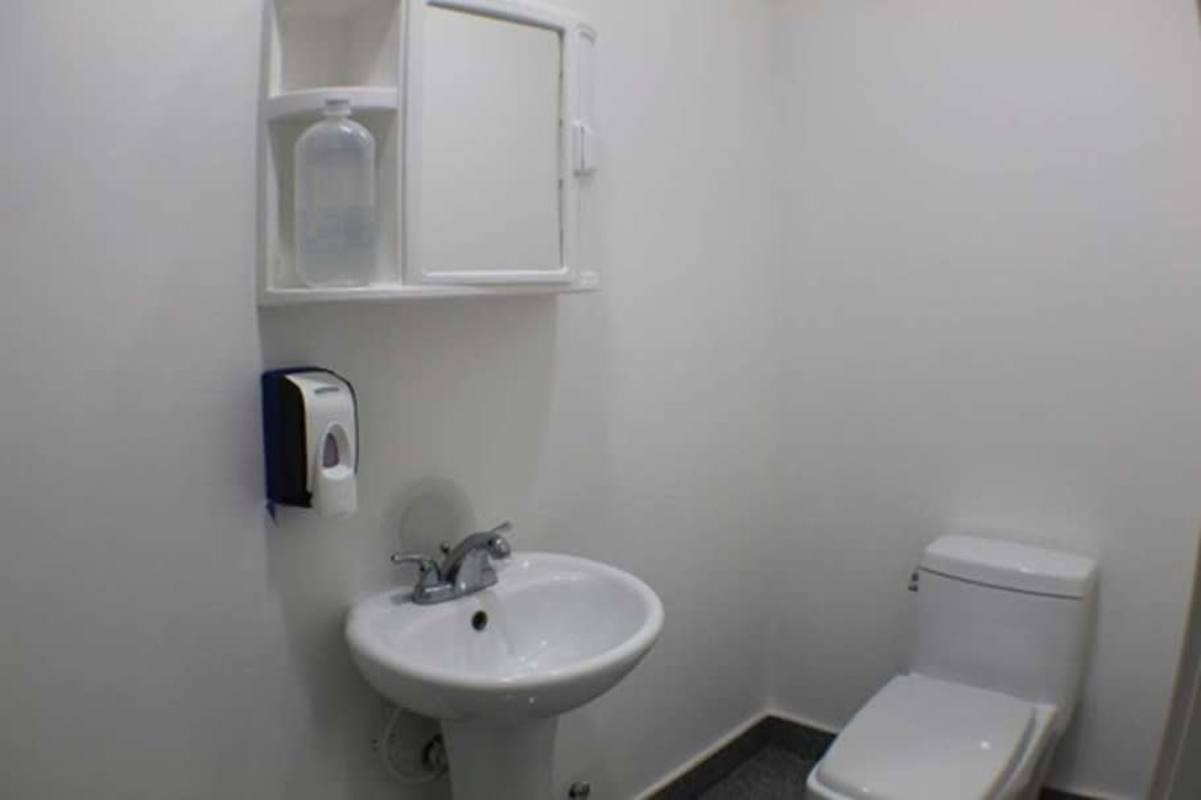 Unfurnished private office room with white walls and glass door PH BICSA Financial Center Panama