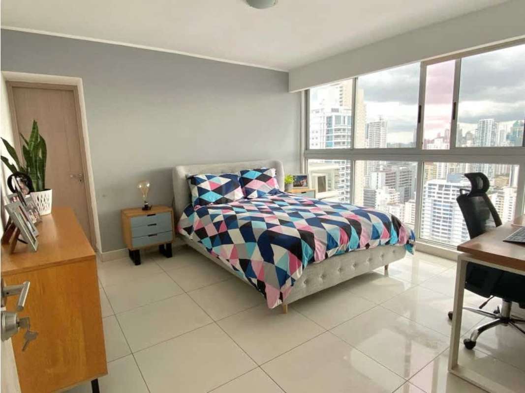 Full bathroom with glass shower and vanity in PH Moon Tower Panama