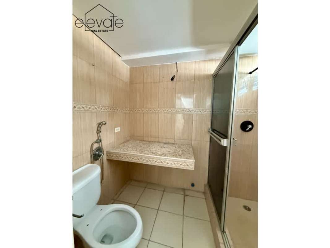 Kitchen with granite countertops and city view in PH Mar de Plata Punta Paitilla Panama