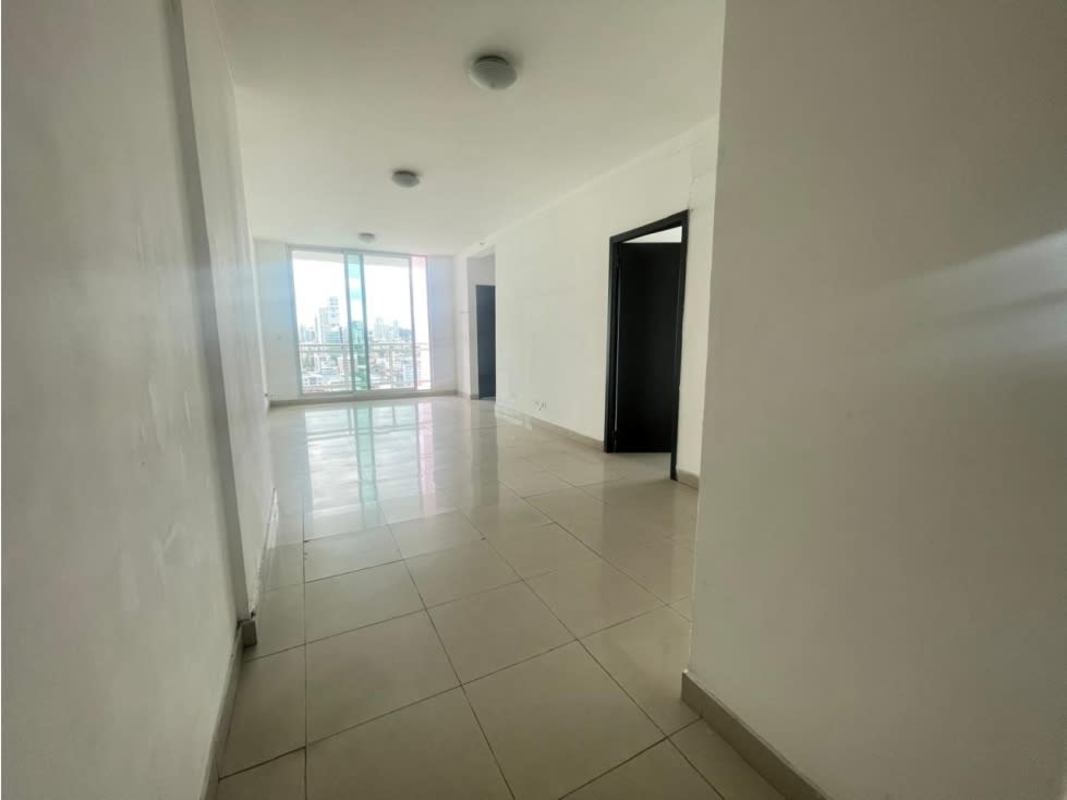 Balcony with skyline city view modern railing PH La Torraca apartment Panama