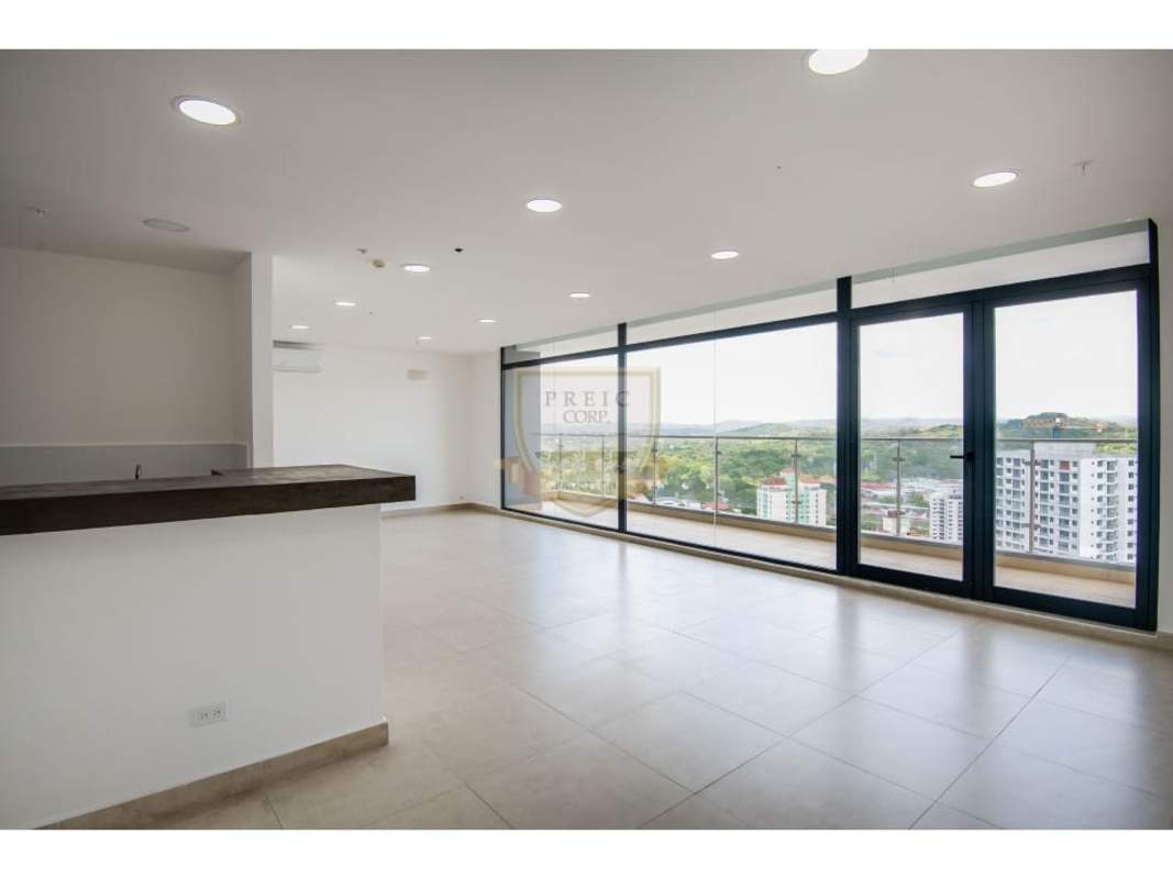 Rooftop pool panoramic skyline El Cangrejo PH Cranc Tower Panama City