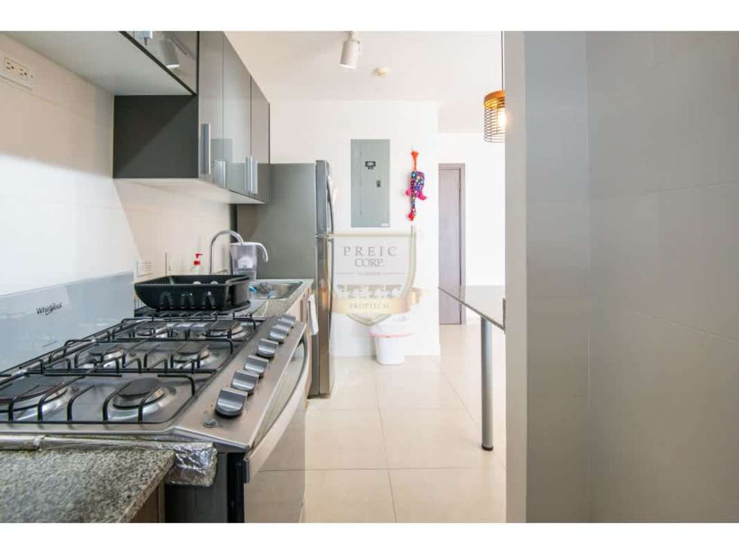 Skyline views towards Via Argentina from PH Cranc Tower balcony Panama City