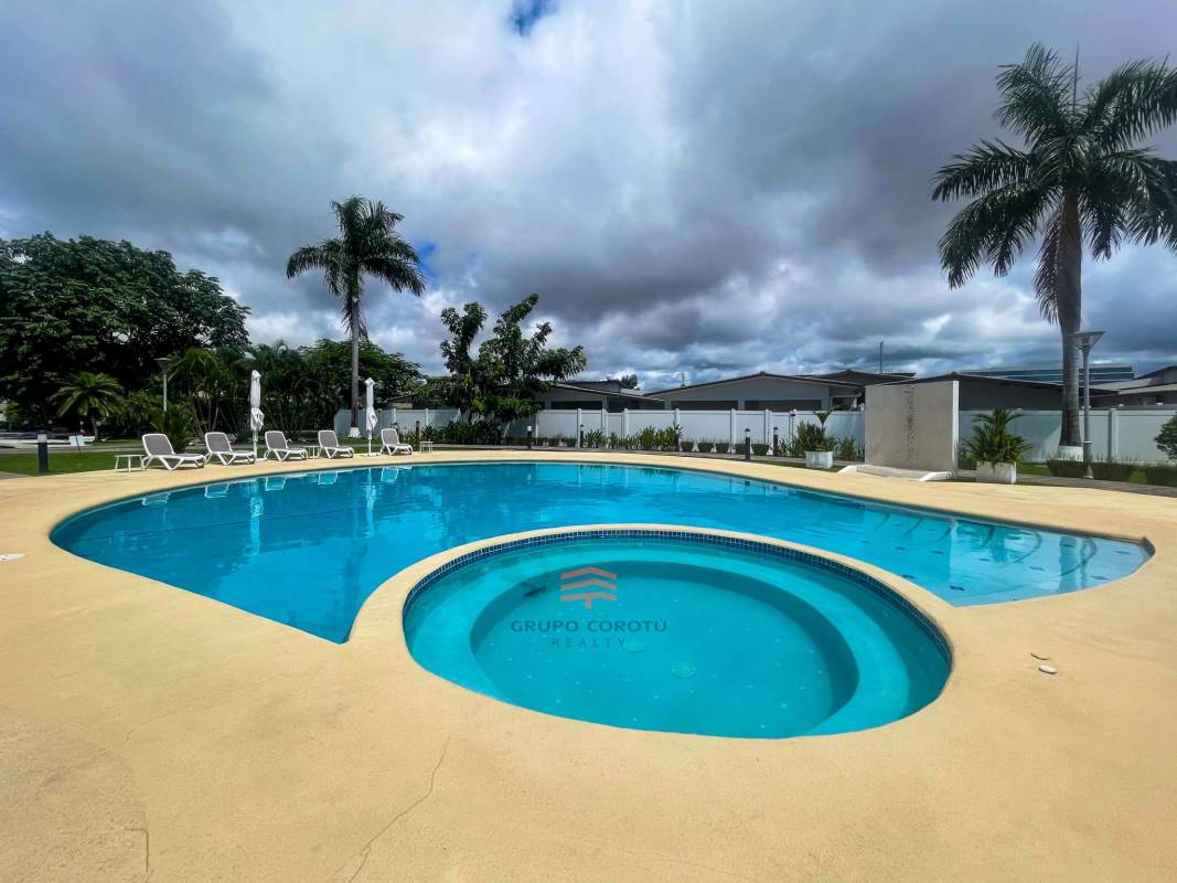 Modern gym with cardio and weight equipment in Costa Sur Residences Panama