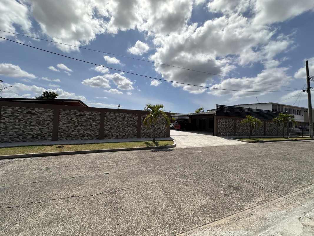 Street view of Betania commercial office building with secure entrance Panama City