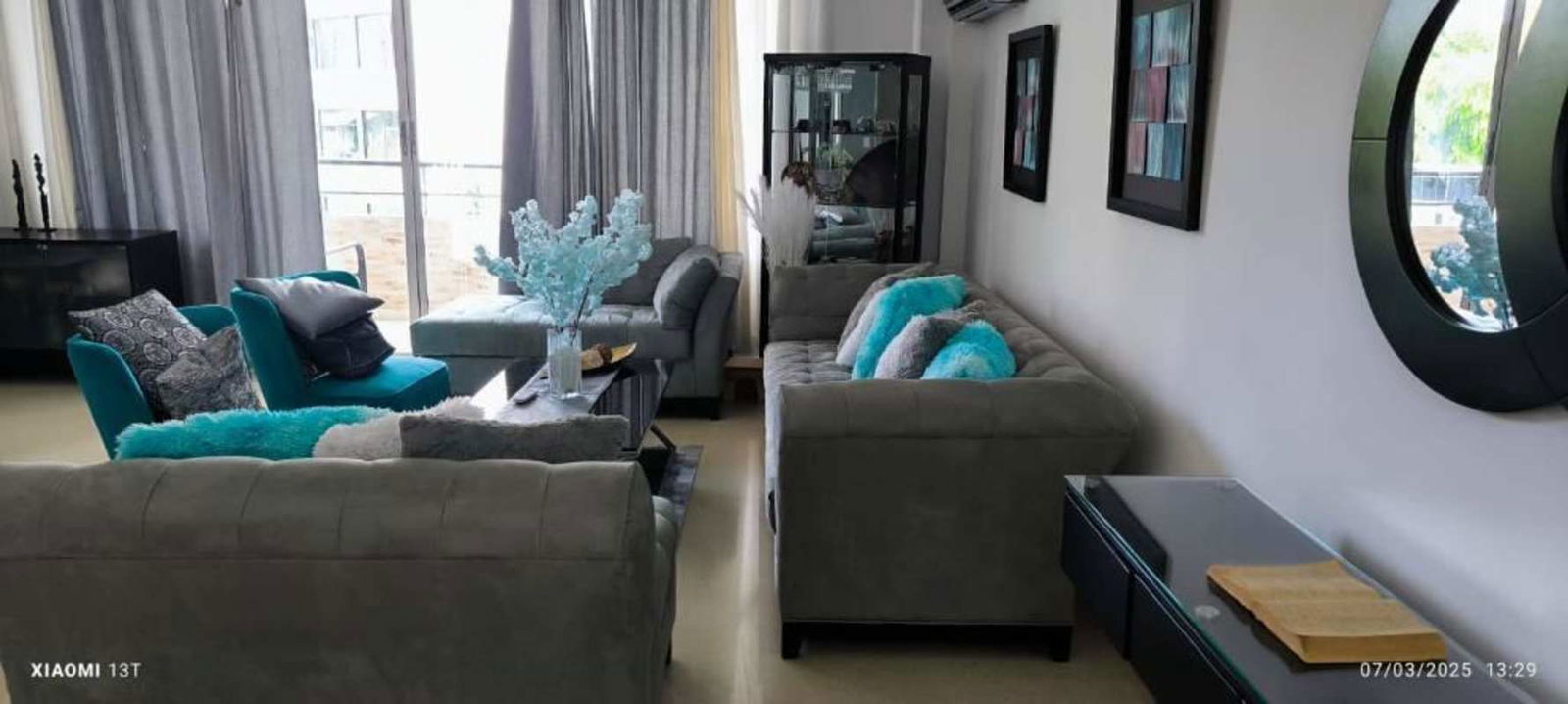 Open concept living dining room with balcony access PH Del Rey El Cangrejo Panama City