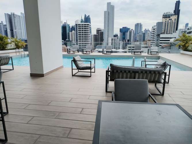 Infinity swimming pool with skyline views PH Velure Panama