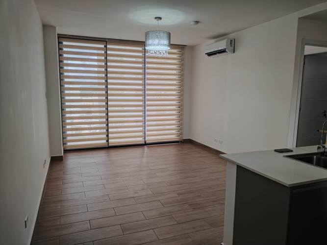 Modern apartment living room with blinds split AC PH Velure Panama