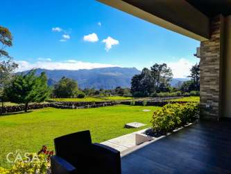 Spacious covered terrace in Cerro Verde Boquete with panoramic mountain and valley views
