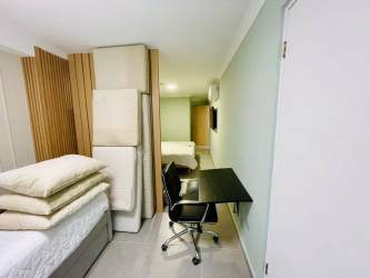 Bedroom opening to terrace overlooking ocean fully furnished at PH The Palms El Palmar