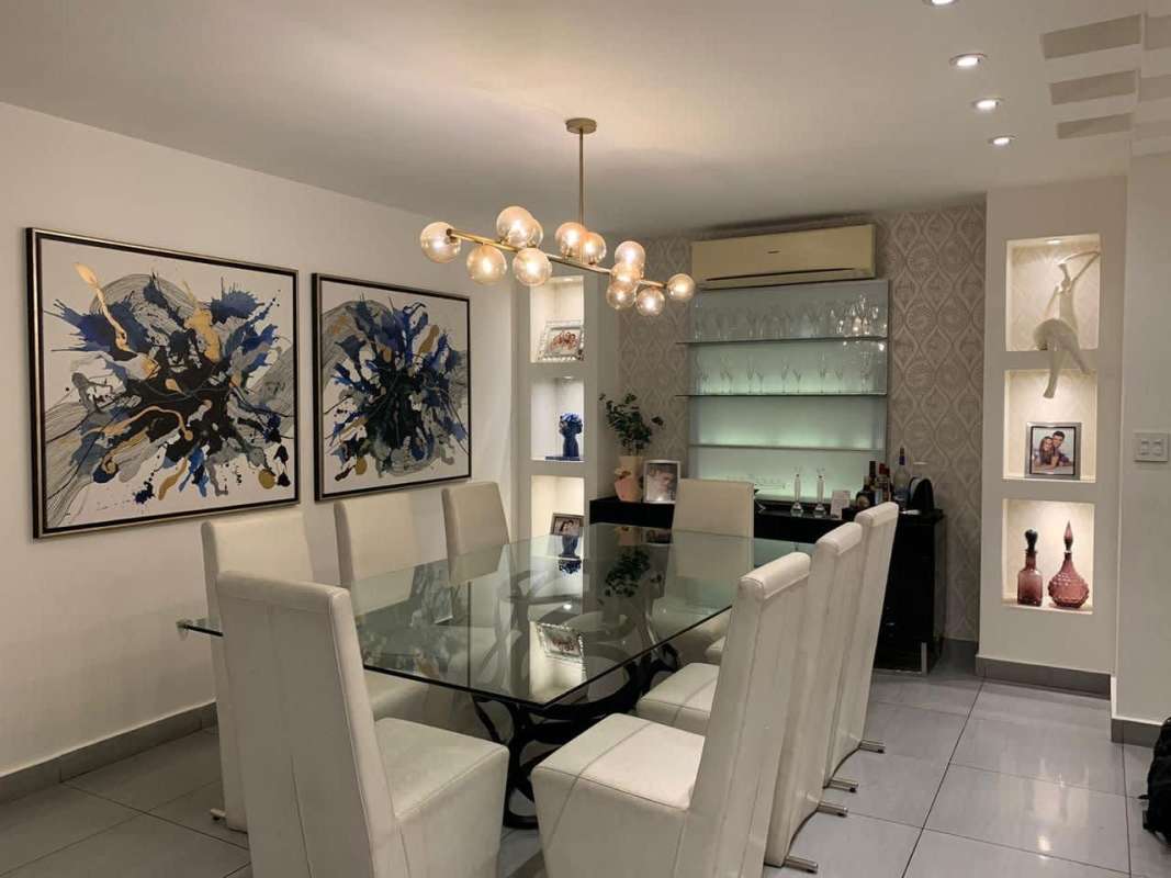 Furnished master bedroom with ensuite bath at Mystic Point Punta Pacifica Panama