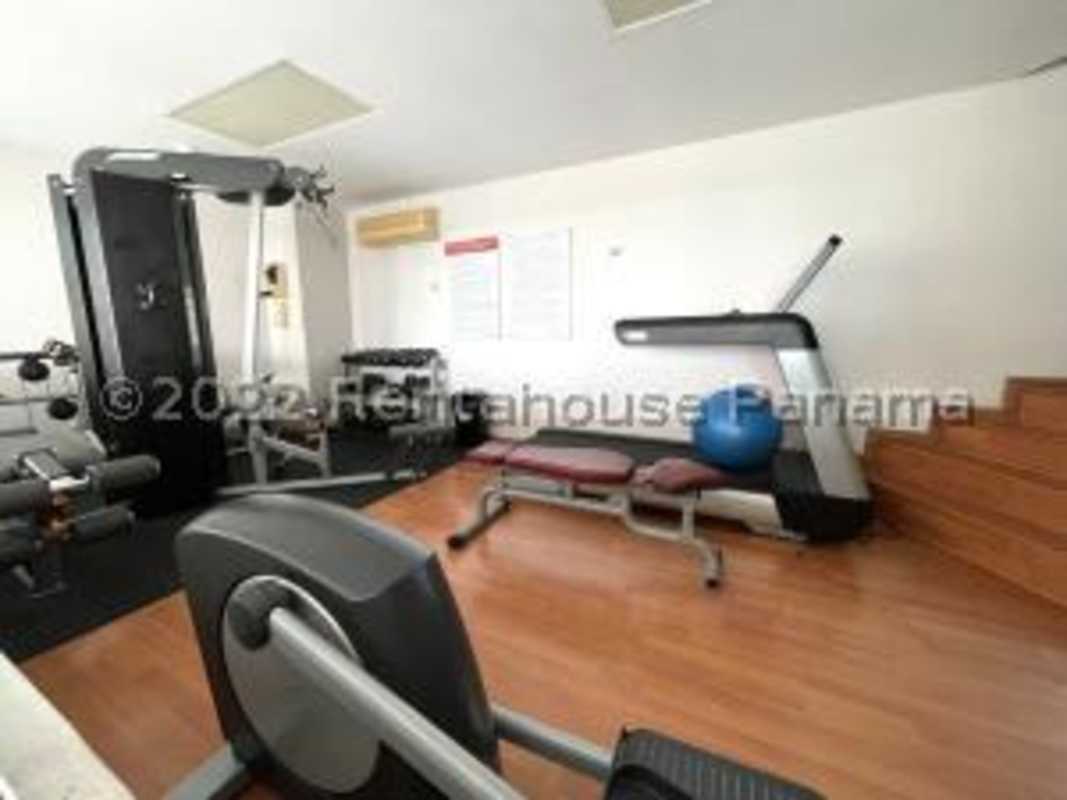 Full bathroom with ceramic sink wall mirror and shower PH South Beach Bella Vista Panama
