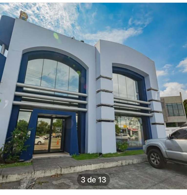 Industrial covered parking or loading area with steel beams and shutter doors Costa del Este Panama