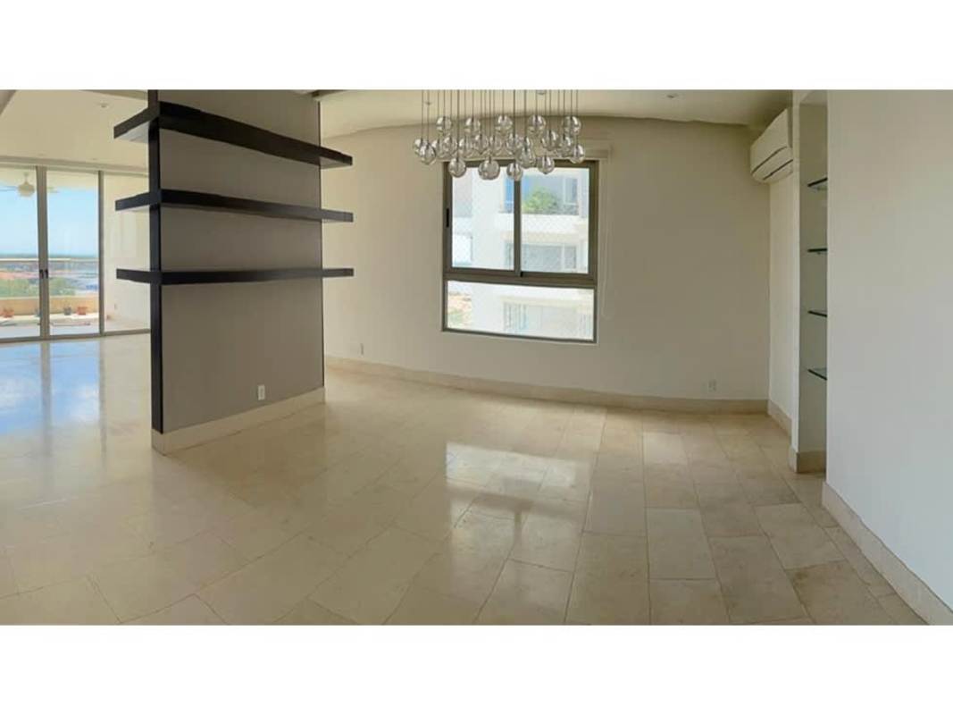 Open-plan living-dining with balcony access overlooking golf course, Greenview Residences Panama