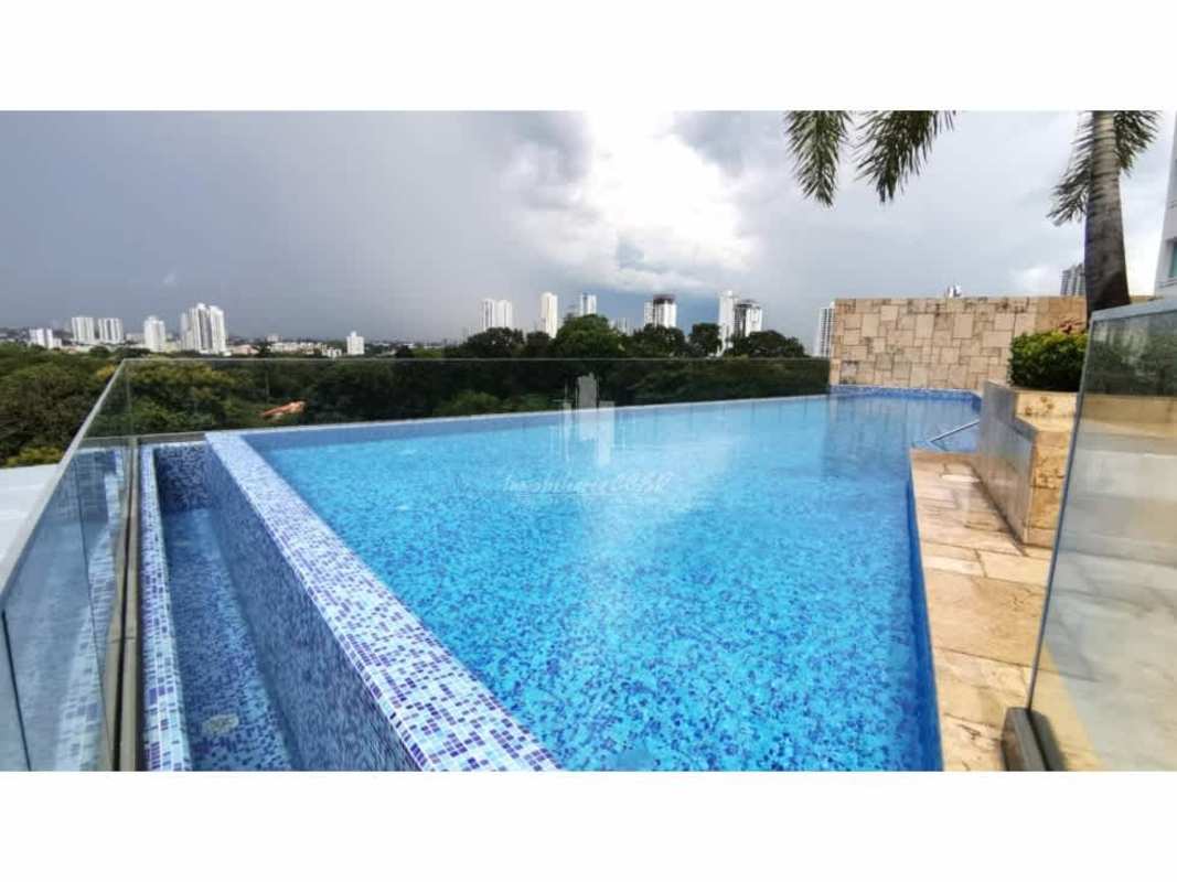 Rooftop BBQ and outdoor lounge with children's playground at PH Tee One San Francisco Panama