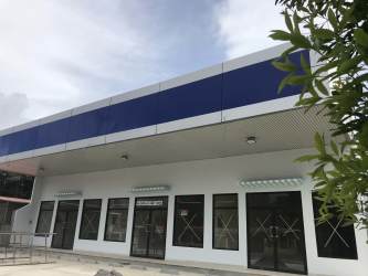 Exterior of new commercial spaces with modern facade in Bugaba David Chiriqui Panama