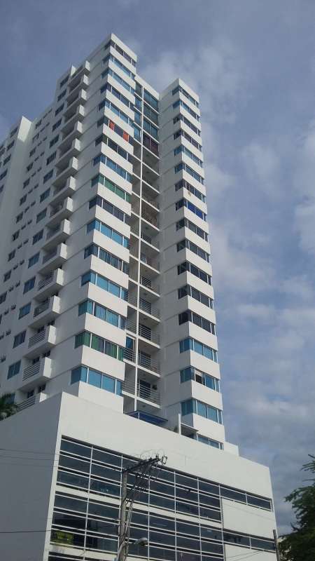 Modern mid-rise condo tower PH La Loma with multiple balconies in Hato Pintado Panama City
