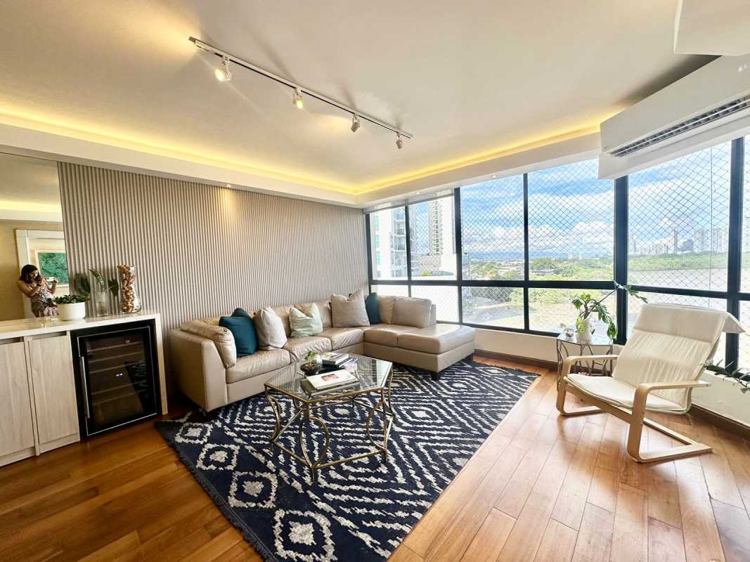 Modern condo living room with ocean views PH Luna del Mar Coco del Mar Panama