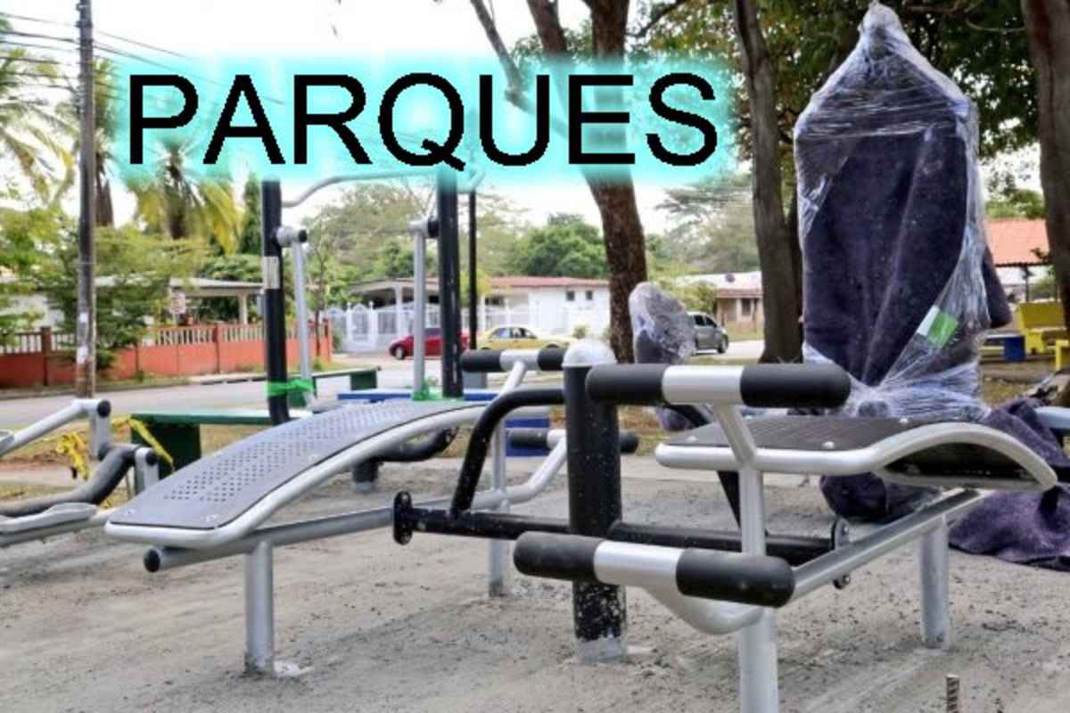 Outdoor park gym equipment near Colonias del Prado Don Bosco Panama