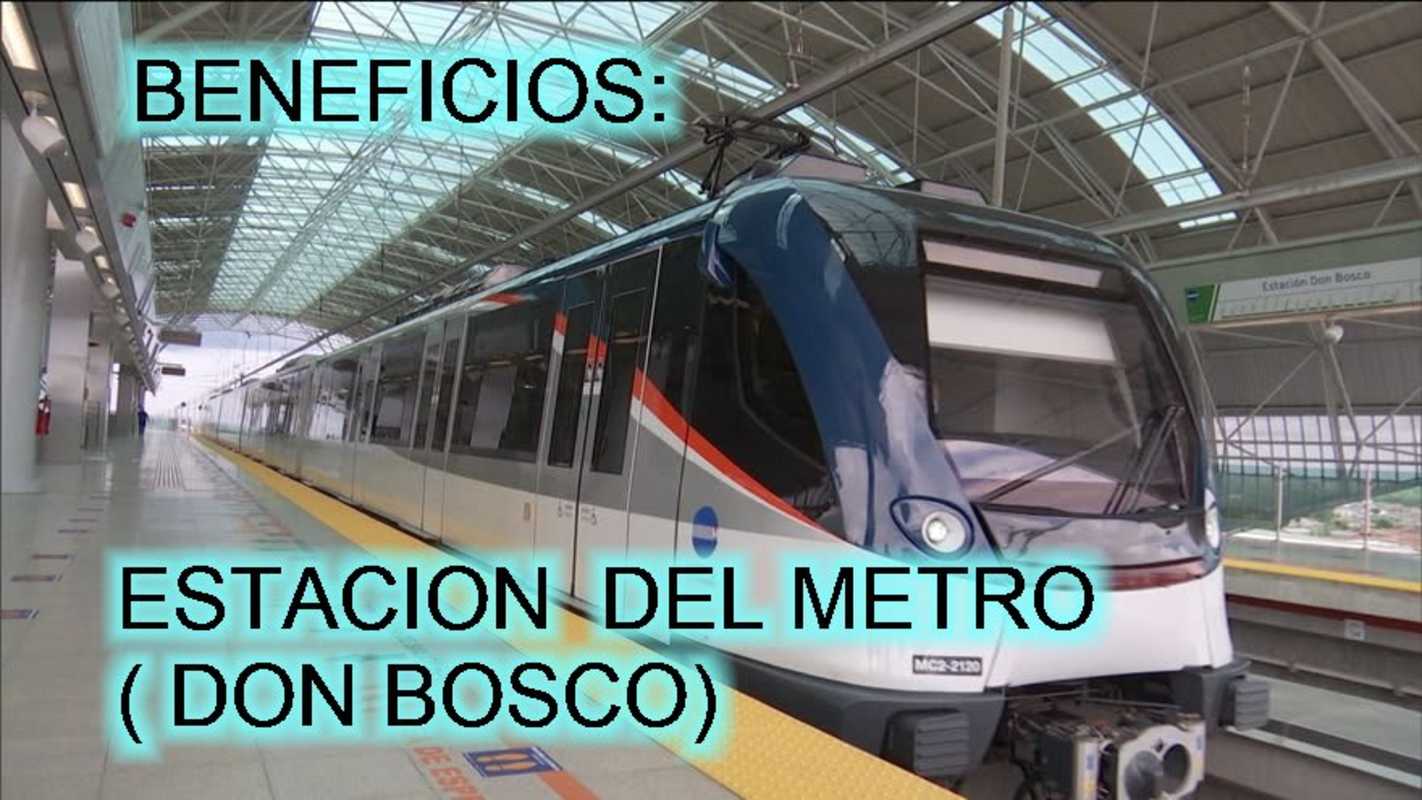 Modern metro train at Don Bosco station with canopy roof Panama City