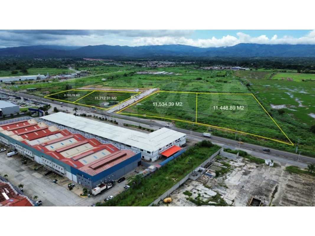 Warehouses and open commercial land in industrial park next to Via Interamericana Tocumen Panama