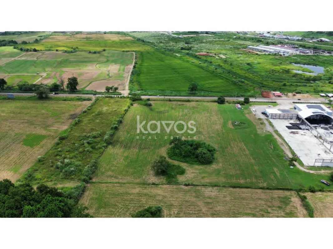 View of large flat industrial parcel inside Pacora logistics park with development ready plots