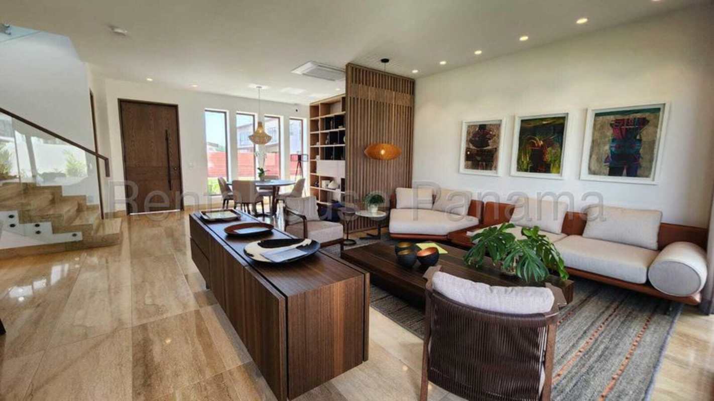 Bright luxury master bedroom with garden views in Santa María Panama new house by The Woods