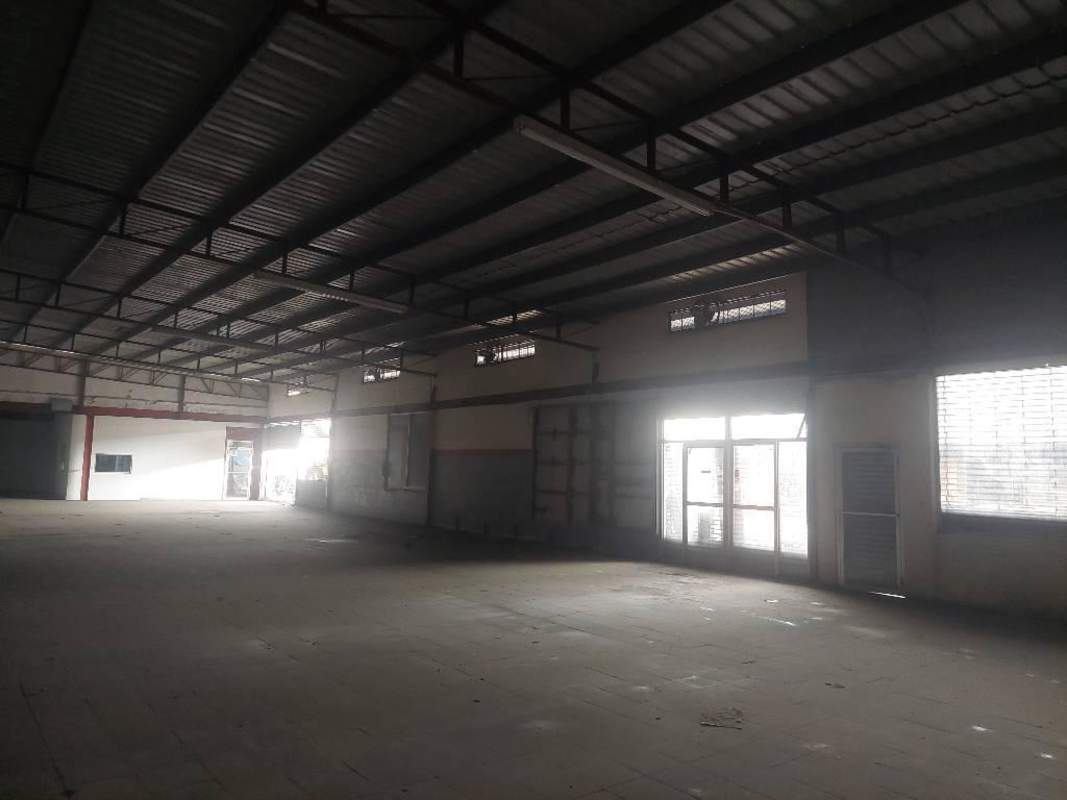 Warehouse interior with high ceilings concrete floors in Panama City