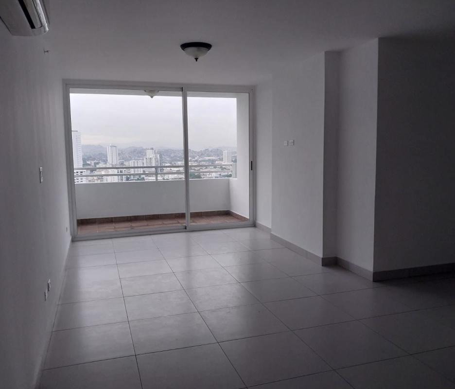 Contemporary kitchen with granite countertops, white cabinets in PH Vista Tower Carrasquilla Panama
