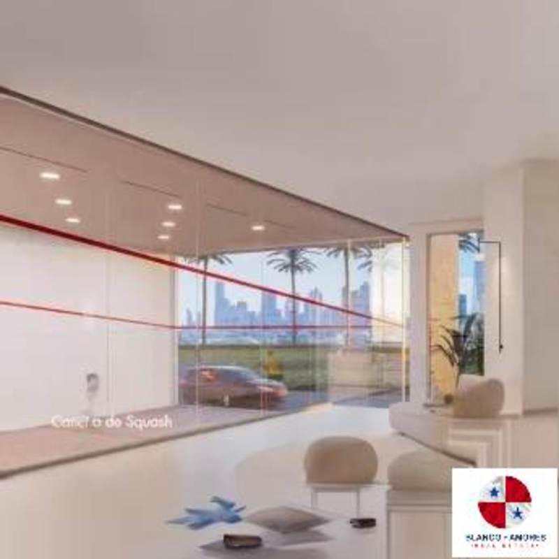 Contemporary luxury mid-rise apartment towers with balconies in Ocean Reef Punta Pacifica Panama