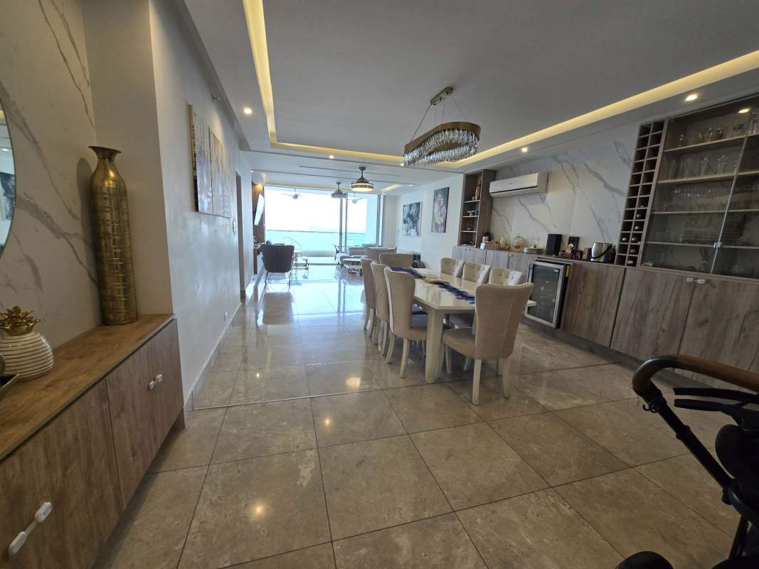 State of the art fitness center at PH Costanera with large windows and city views