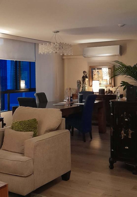 Spacious living dining room in shared apartment Punta Paitilla Edificio Miraluz Panama City