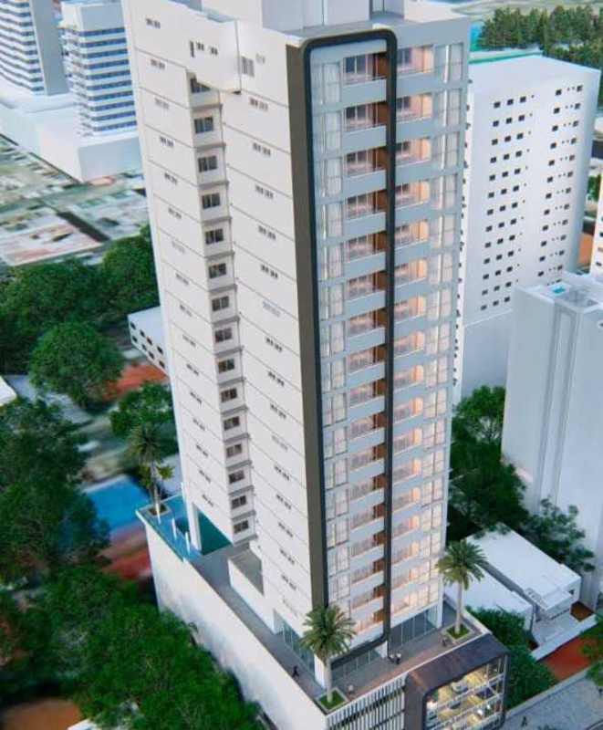 Rooftop terrace swimming pool at Sky Swiss with skyline view Panama City