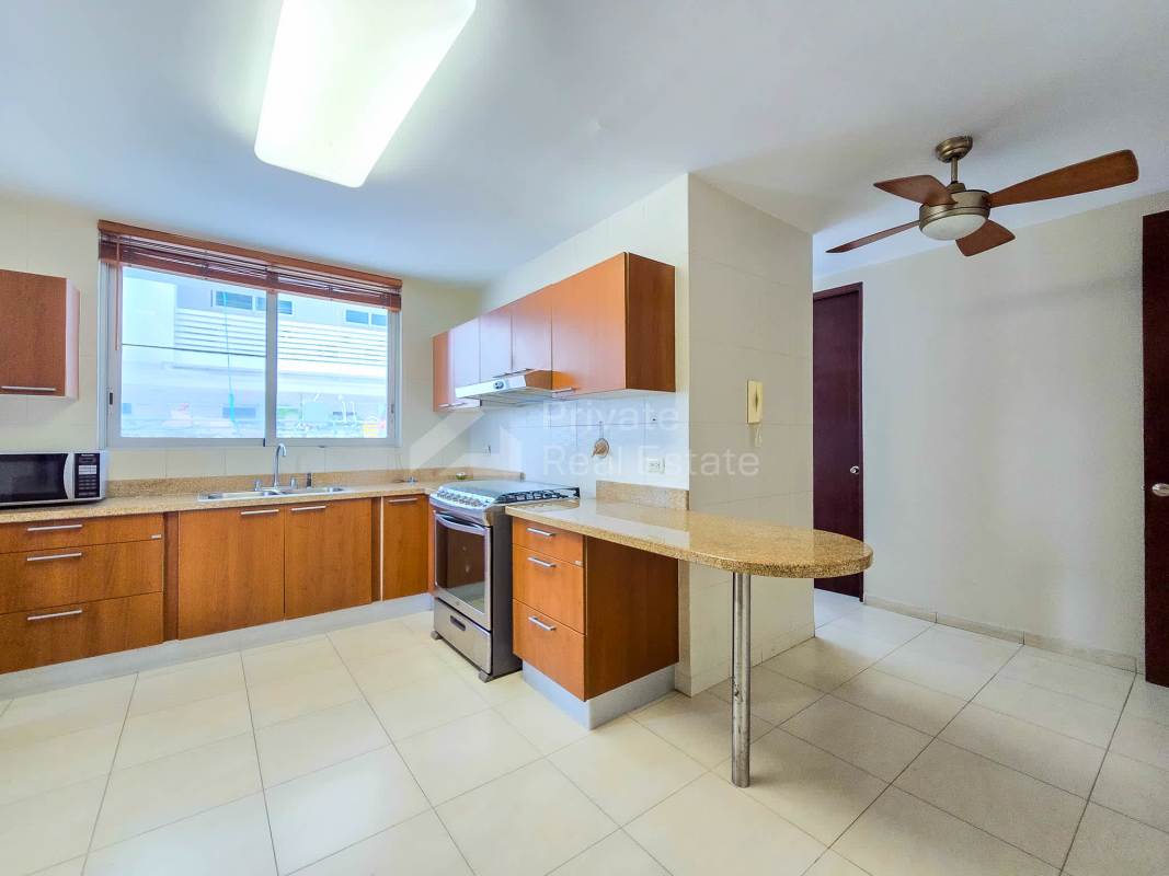 Large tiled balcony with skyline and neighborhood views PH Soho Tower Costa del Este Panama