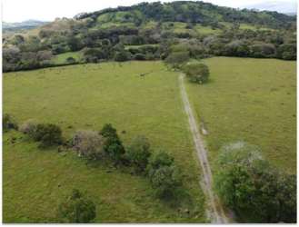 Panorama of flat rural land with mountain skyline background in Los Algarrobos