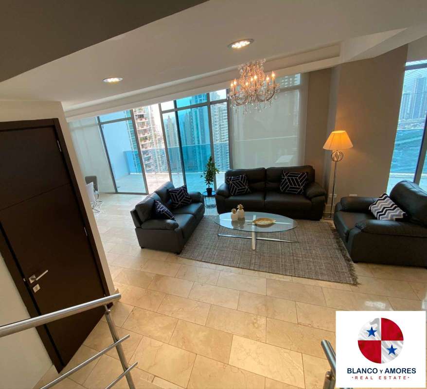 Contemporary kitchen granite countertops stainless appliances Punta Pacifica Panama