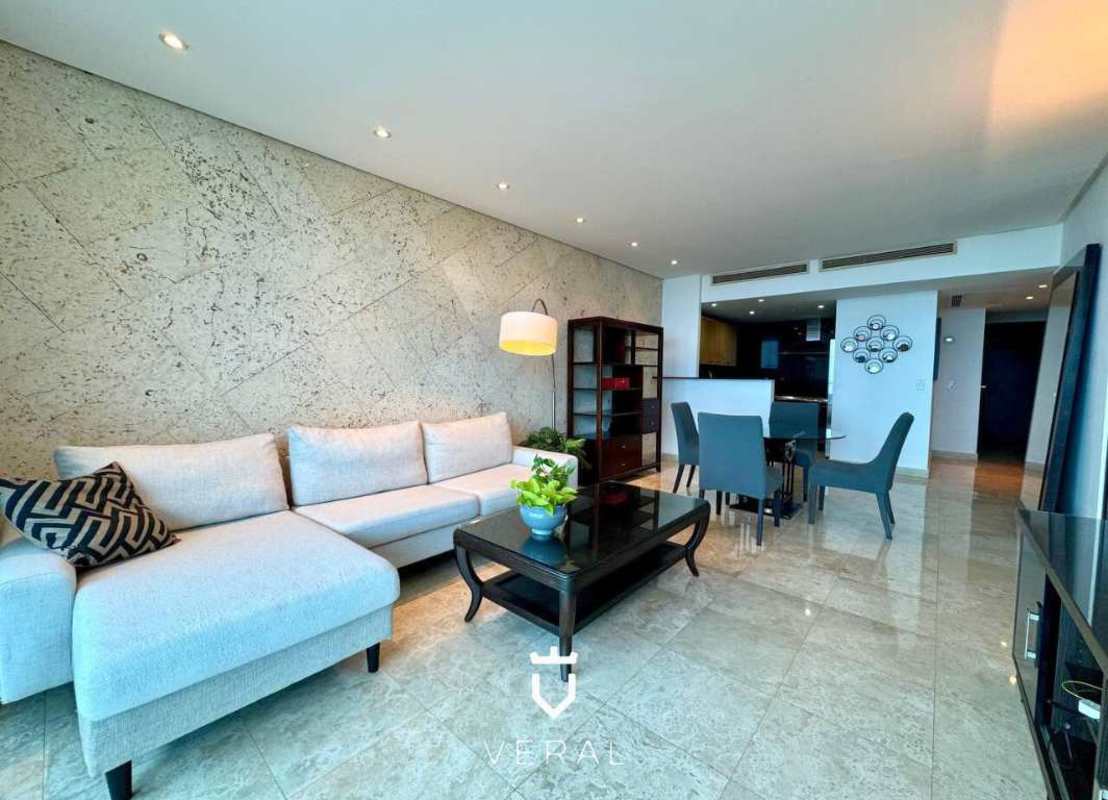 Open plan living dining area with full ocean views PH Sky Residences Avenida Balboa Panama