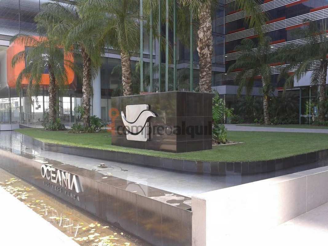 Contemporary commercial skyscraper facade with reflective glass at Oceania Business Plaza Tower 1000