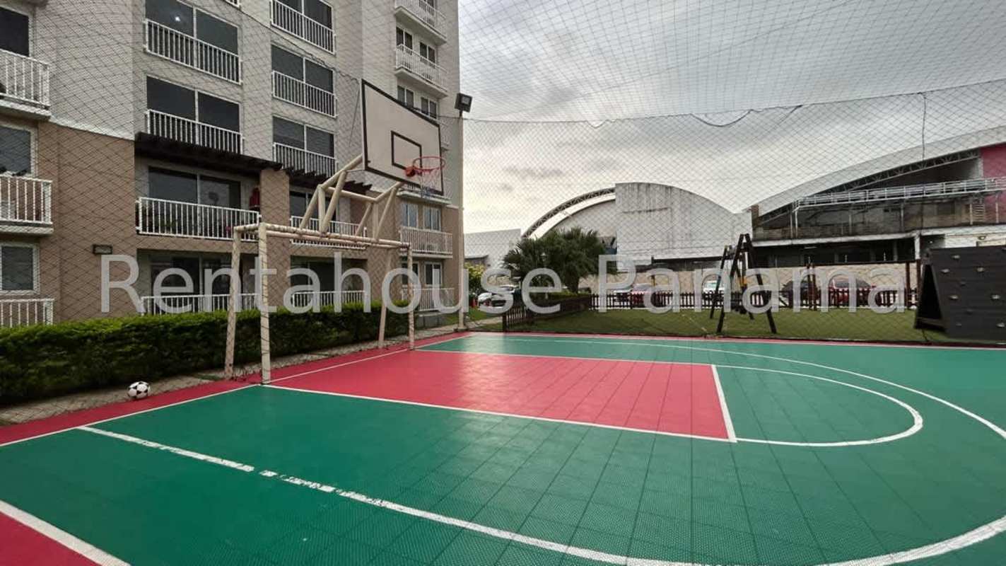 Spacious living room with balcony access in PH Torres de Versalles II Panama